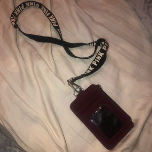 maroon lanyard from pink